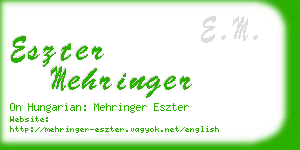 eszter mehringer business card